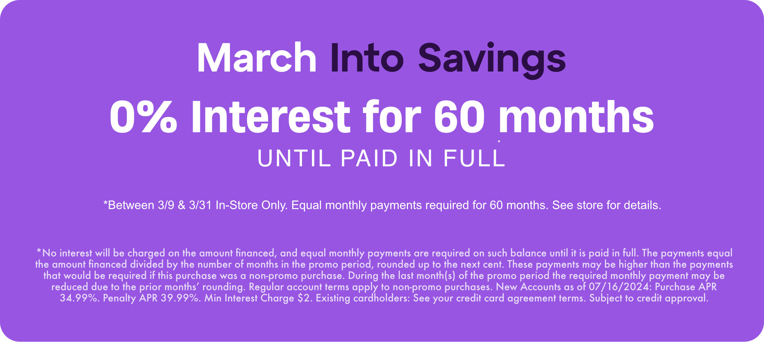 Special Financing on Furniture & Mattresses