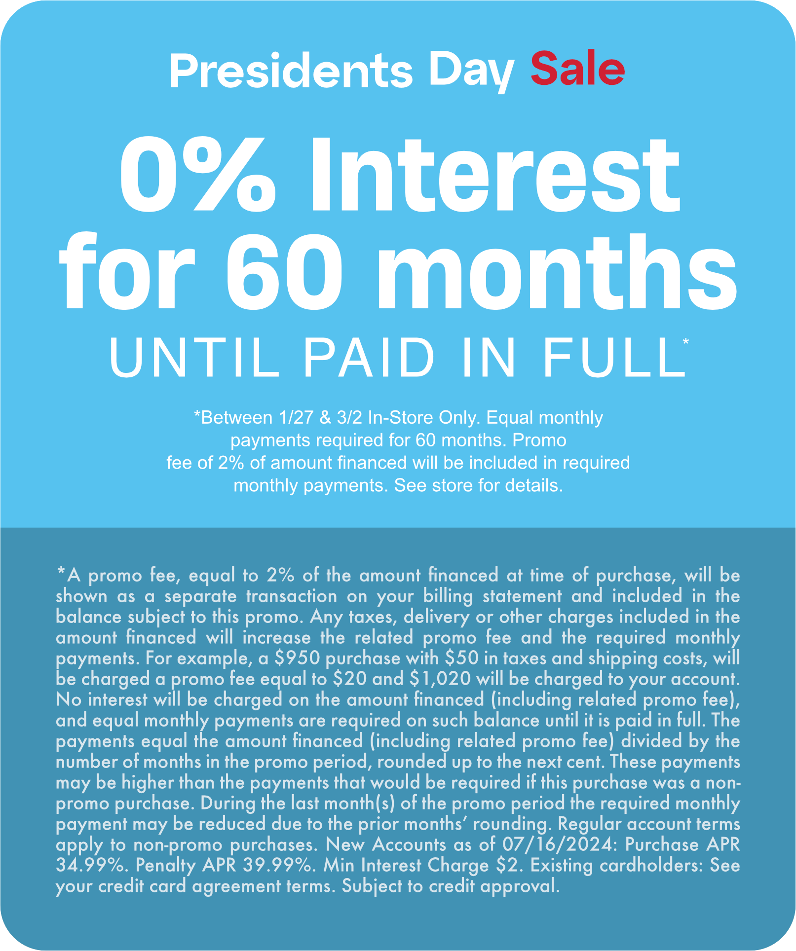 Special Financing on Furniture & Mattresses