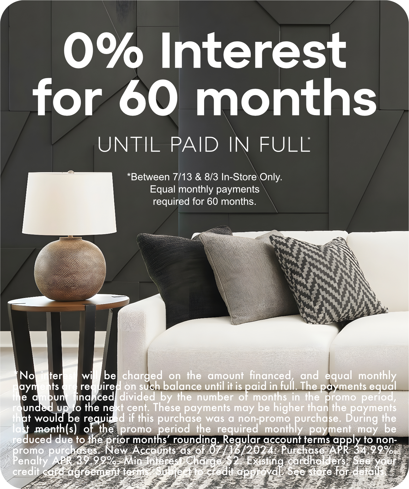 Special Financing on Furniture & Mattresses