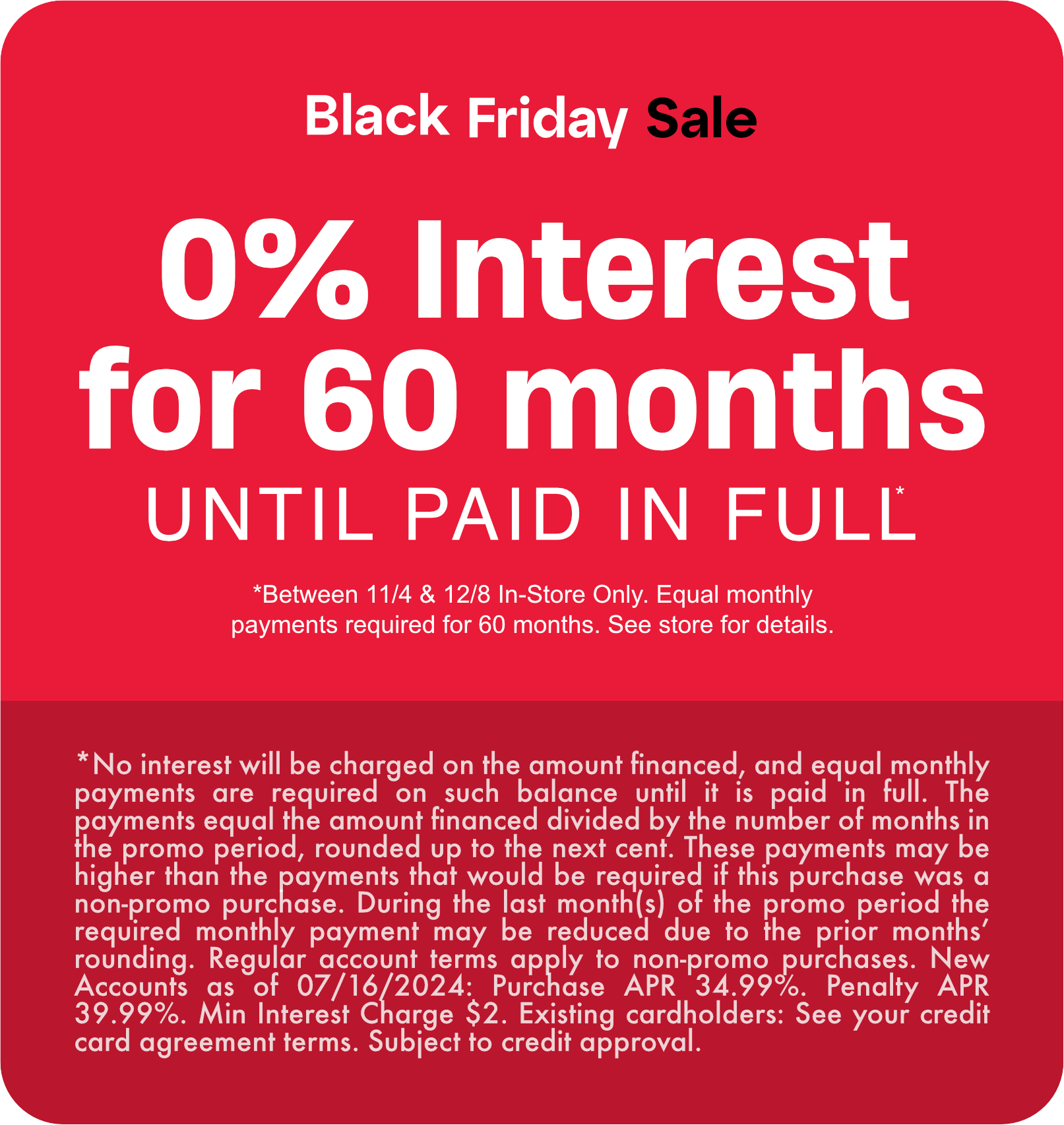 Special Financing on Furniture & Mattresses